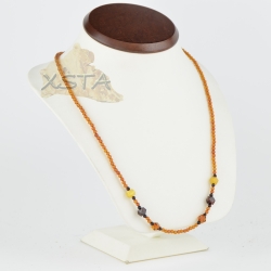 Baltic amber necklace long jewelry